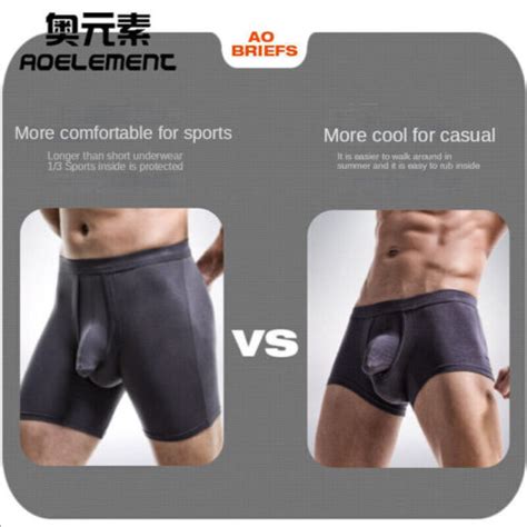 Mens Underwear Separate Penis Ball Pouch Breathable Comfort Sport Boxer Shorts Ebay