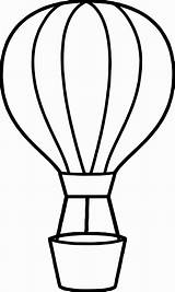 Air Balloon Coloring Template Basket sketch template