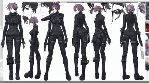 An Anime Character Reference Sheet Of A Female Stable Diffusion