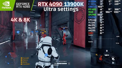 Star Wars Battlefront Ii Rtx 4090 13900k 6ghz Ultra Settings 4k