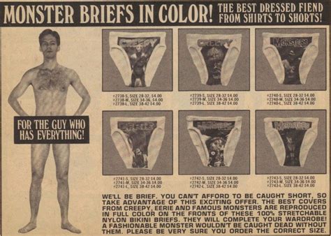 Monster Briefs For The Guy Who Has Everything Vintage Ad Boing Boing