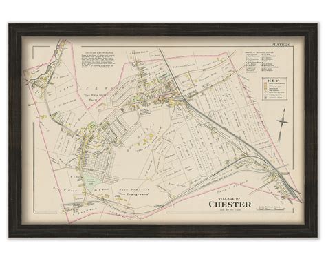 Village Of Chester New York 1903 Map Replica Or Genuine Original