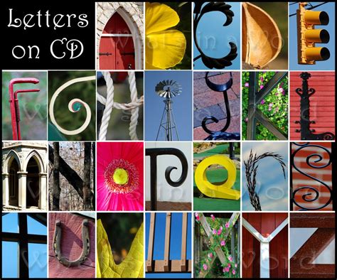 Alphabet Photography Cd 450 Tri Color Letters Nature Architectural Word
