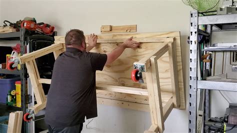 My Folding Wall Mounted Work Benchtable Youtube