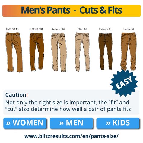 Pants Size Conversion Charts Sizing Guides For Men Women