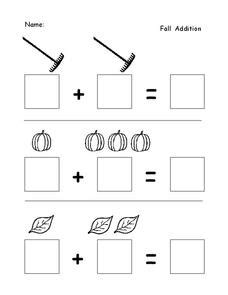 An object falls from a high building and hits the ground in 9.0 seconds. Fall Addition Worksheet for Kindergarten - 1st Grade ...