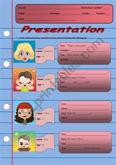 Powerpoint Worksheet For Students