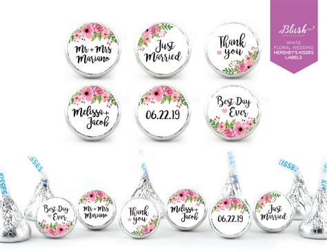 New 108 Personalized Hersheys Kisses Stickers Wedding Etsy