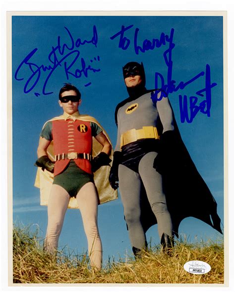 Lot Detail Adam West And Burt Ward Signed Batman And Robin Photograph Jsa