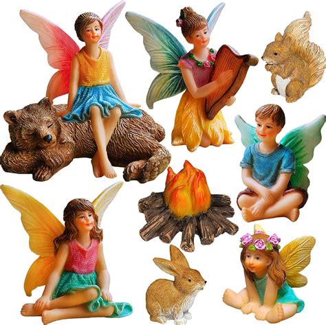 Mood Lab Fairy Garden Miniature Fairies Figurines Accessories