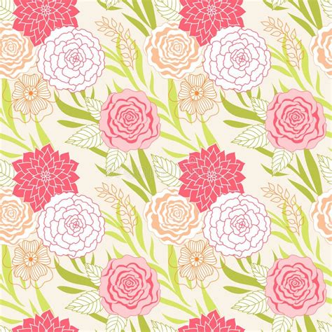 Seamless Floral Background Stock Vector Illustration Of Pattern