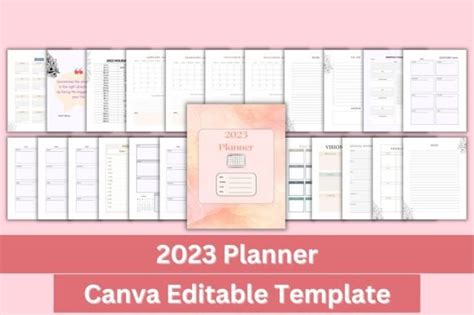 2023 Planner Templates Canva Kdp Graphic By Designmela01 · Creative Fabrica