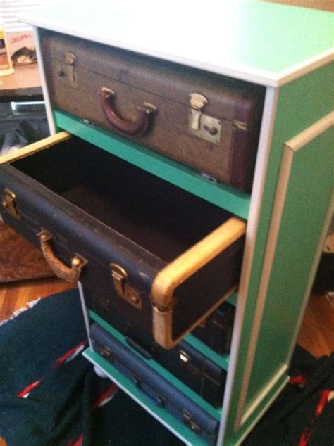 Repurposed Luggage Turned Into Dresser Repurposed Dresser Diy Dresser