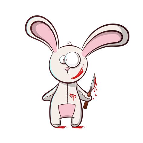 Bad Rabbit Horror Illustration 517401 Vector Art At Vecteezy