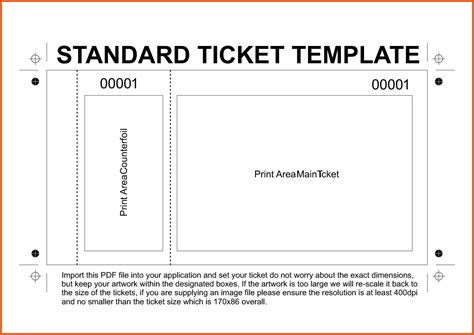 Blank Admission Ticket Template Sample Professional Template