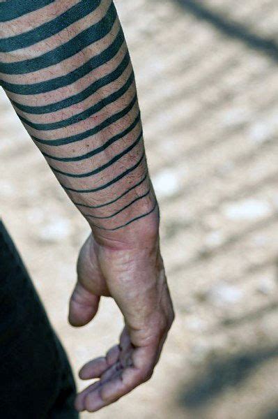 75 Line Tattoos For Men Minimal Designs With Bold Statements Stripe