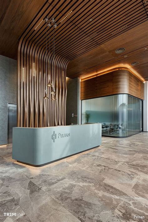 Pure Lines Of Modern Office Lobby Design Otel Iç Mekanları Iç