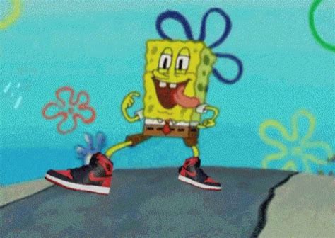 Sponge Bob Jordan Gif Sponge Bob Jordan Sneakers Temukan Bagikan Gif