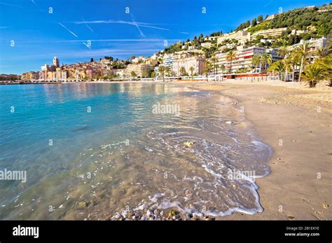 Colorful Cote D Azur Town Of Menton Beach And Architecture View Alpes