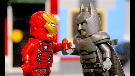 Lego Batman Vs Ironman Power Armor Fight Youtube