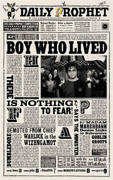 Harry Potter Newspaper Printable Free
