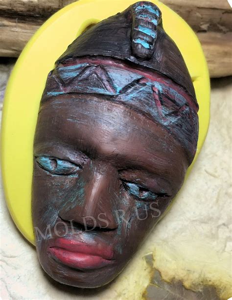 Africa Mask Art Face Art Deco Flexible Silicone Mold Set Etsy