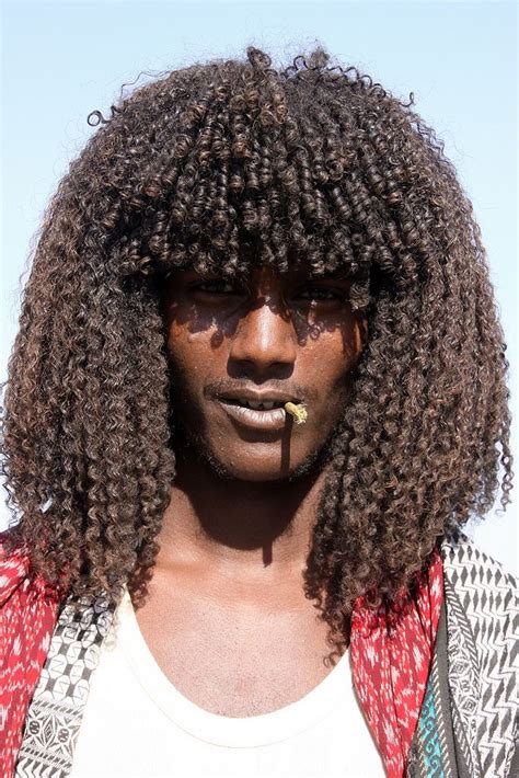 Longer hairstyles for men, from chin to beyond shoulder length, are a popular and attractive look. ethiopia - afar, danakil and tigray | African hairstyles ...