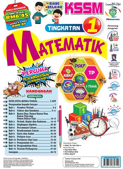 Riang Belajar Kssm Matematik Tingkatan 1 Lazada