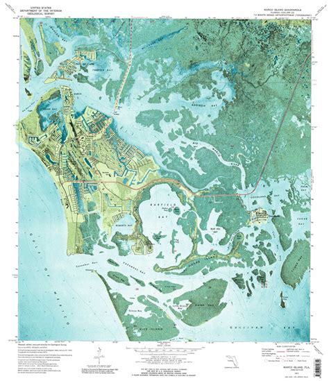 Marco Island topographic map 1:24,000 scale, Florida