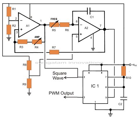 555 Sine Wave Circuit Diagram