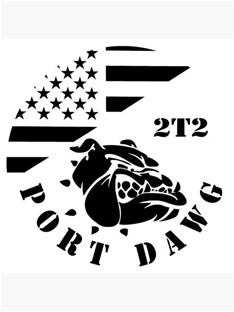 Usaf 2t2 Port Dawg Logo Sticker For Sale By Sabotup Redbubble