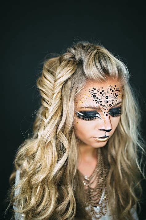 Halloween Lion Lioness Makeup And Costume Fish Tail Braid Jessakae
