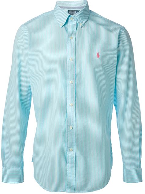 Polo Ralph Lauren Custom Fit Oxford Shirt In Blue For Men Lyst