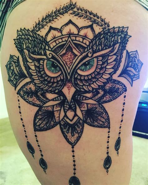 My Owl Tattoo Owl Thigh Tattoos Tattoos Womens Tattoo