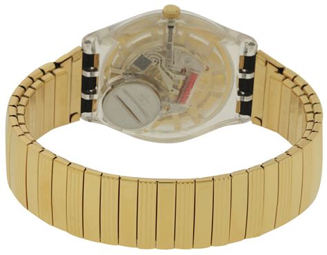 Swatch Purity Gold Tone Stainless Steel Unisex Watch Ge244a 7610522688872 Ebay
