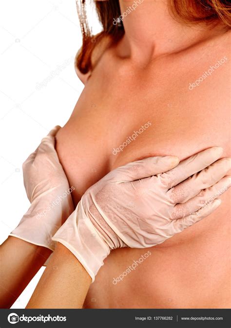 Breast Exam By Doctor Nude Female Body Part Stock Photo By Poznyakov
