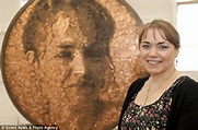 Artist Mary Nugent creates self-portrait using 5,500 pennies | Daily ...