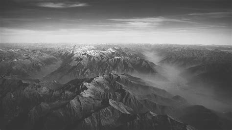 Aerial View Of Mountains Landscape Image Free Stock