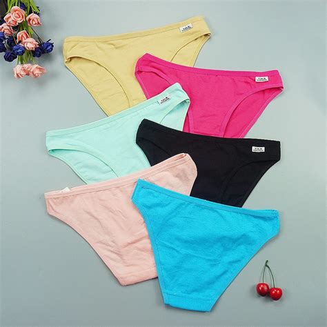 6pcs Lots Sexy Women Panties Cotton Briefs For Ladies Underpants Breathable Pany Intimate