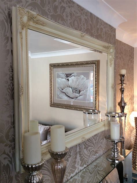 Huge Cream Shabby Chic Framed Ornate Wall Overmantle Mirror Choose
