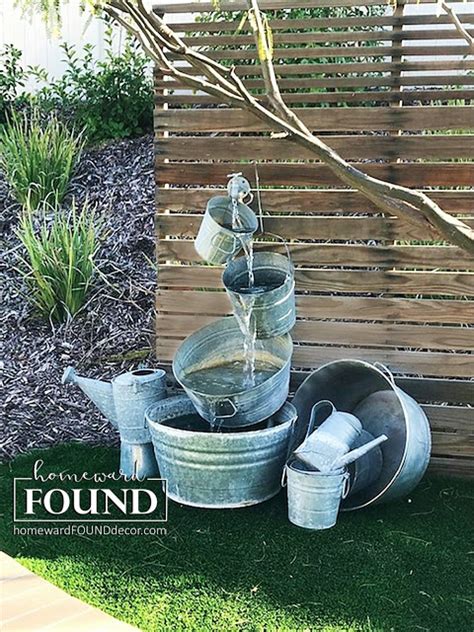 Salvaged Galvanized Bucket Fountain In 2024 Diy Water Fountain Diy