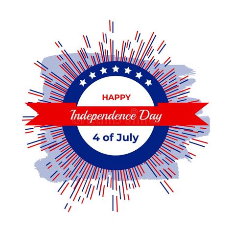 4th Of July Usa Independence Day Vector Template With American Flag