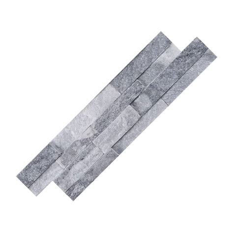 Rockmount Alaska Gray Mini Marble Stacked Stone Ledger Panels