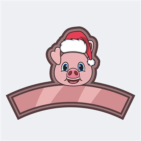 Pig Head Character Logo Icon Watermark Badge Emblem And Label With