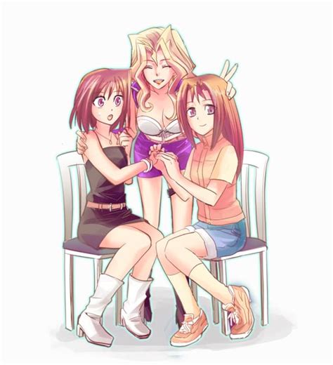 Mazaki Anzu Kujaku Mai And Kawai Shizuka Yu Gi Oh And More Drawn