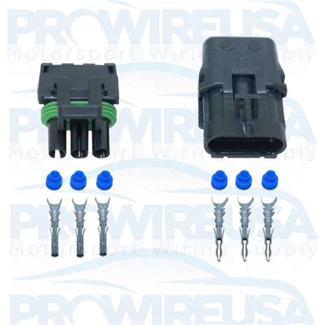 Sell Delphi Weather Pack 3 Pin Sealed Connector Kit 12 10 Ga In Santee