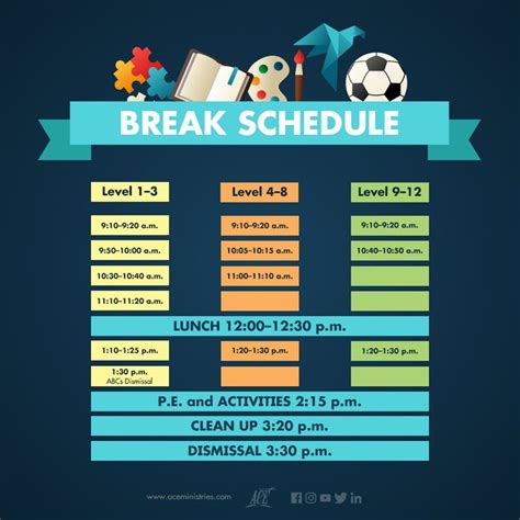 Student Break Schedule Christian Education Student Learning Centers