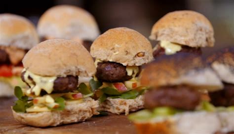 Jimmy Doherty Burgers And Sliders Recipe On Jamie And Jimmys Friday Night Feast Slider