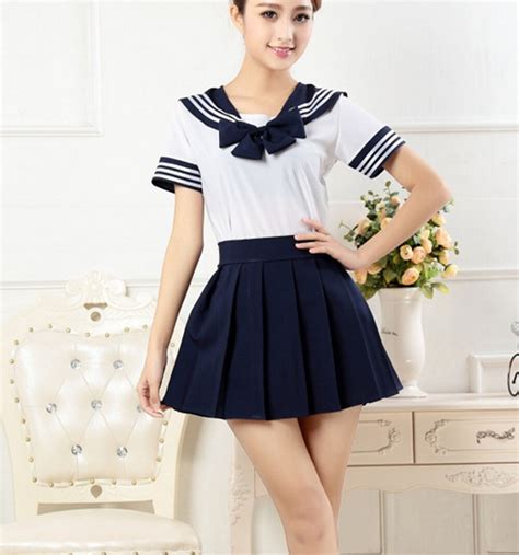 Japanese School Girls Uniform Dress Sailor Cosplay Costume Anime Dress