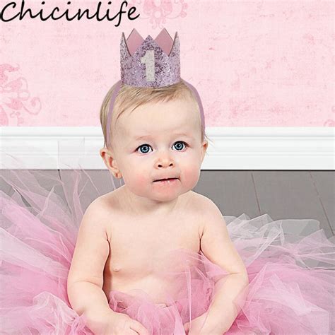 Chicinlife 1 3 Years Old Birthday Crown Headband Boy Girl 1st Birthday